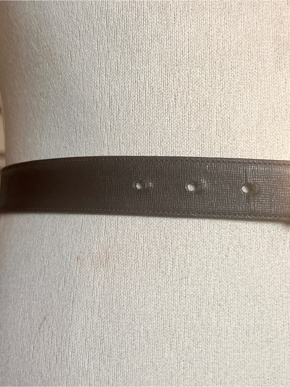 VTG Pierre Cardin Brown Cowhide Leather Logo Belt Retro Classic Old Money - Picture 5 of 11